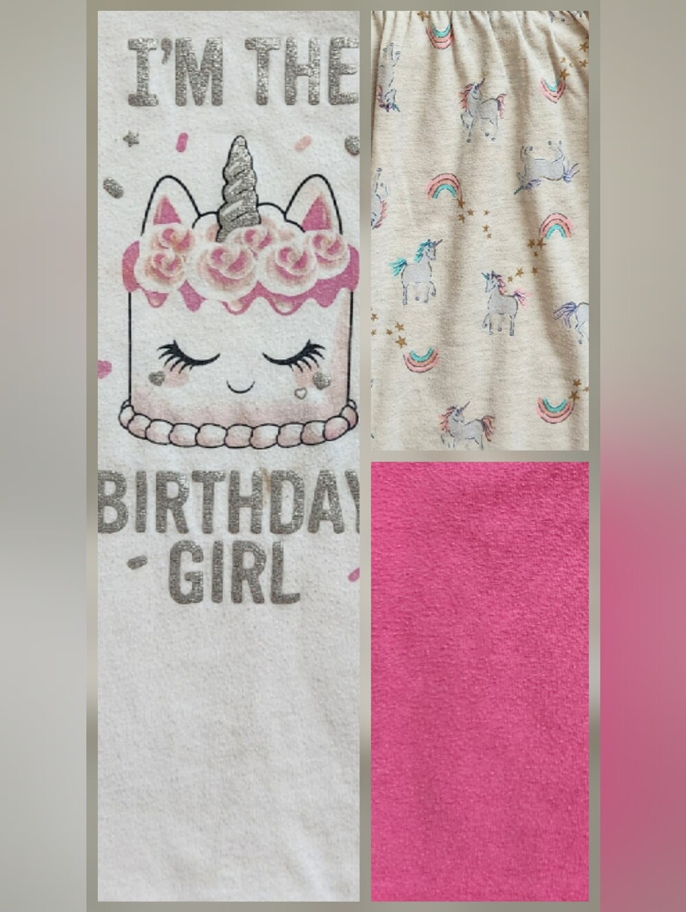 Girls 5T Mix & Match Bundle | Unicorn, Birthday, Pink, Glitter | 4 Pieces - Picture 2 of 10